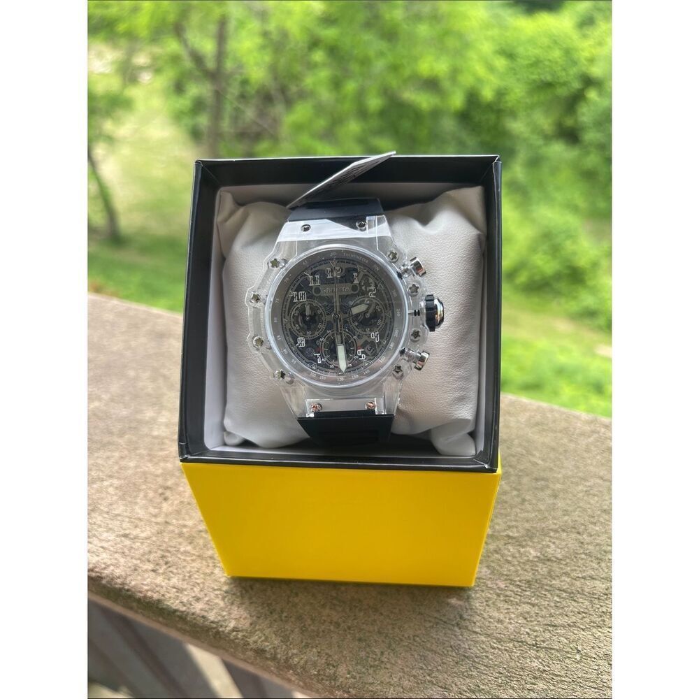 Invicta Activa Racing Vaulthan Men's Watch - 43.5mm, Clear Acrylic (Mod: 69681)